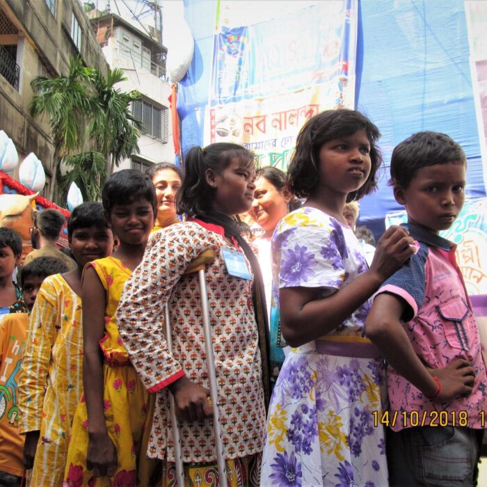 Our Ashram children come to visit Kolkata during Durgapuja